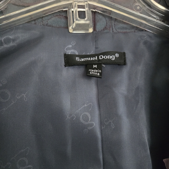 Samuel Dong Women's Geometric Zip-up Jacket Gray/purple Size M - Picture 6 of 9